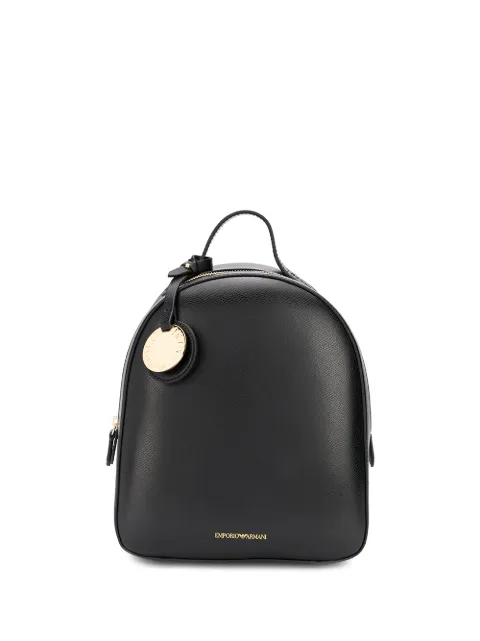 Emporio Armani zipped logo stamp backpack