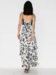 Johanna Ortiz Cat Goddess floral ruffle maxi-dress