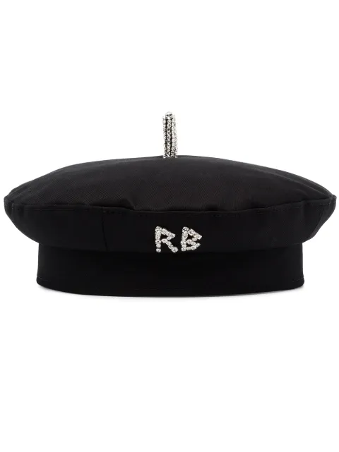 Ruslan Baginskiy crystal-logo cotton beret