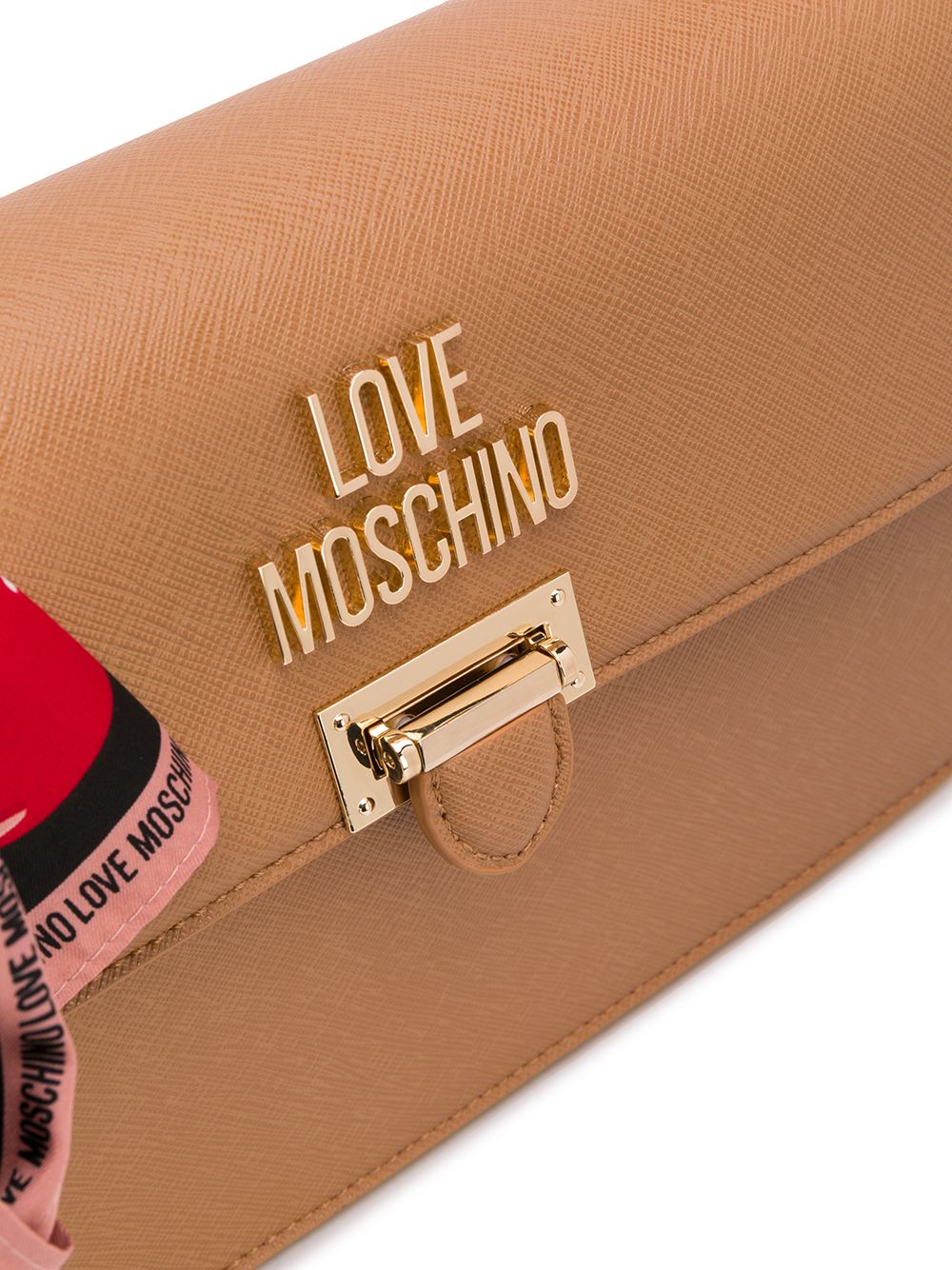 фото Love moschino сумка-тоут из сафьяновой кожи с шарфом