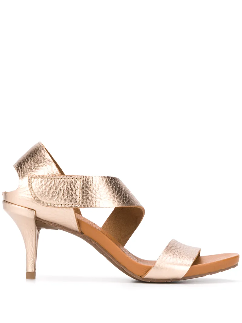 gold sandals mid heel