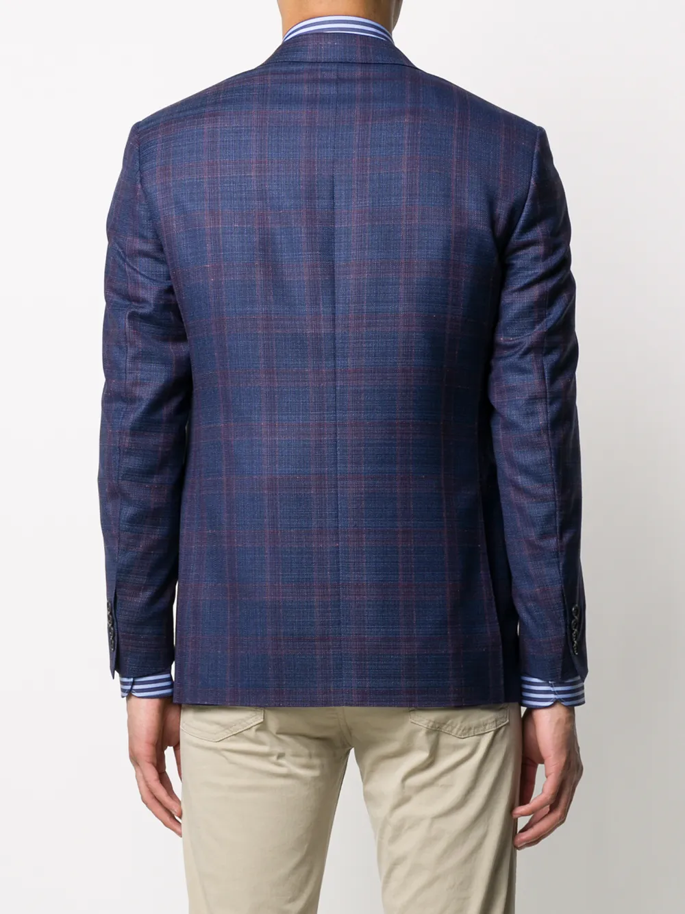 Canali Blazer met enkele rij knopen Blauw