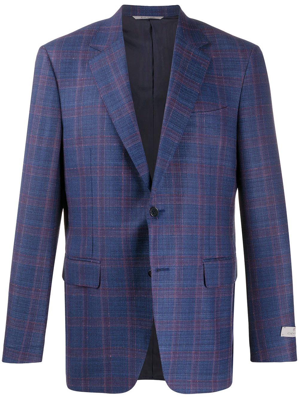 Canali Blazer met enkele rij knopen Blauw