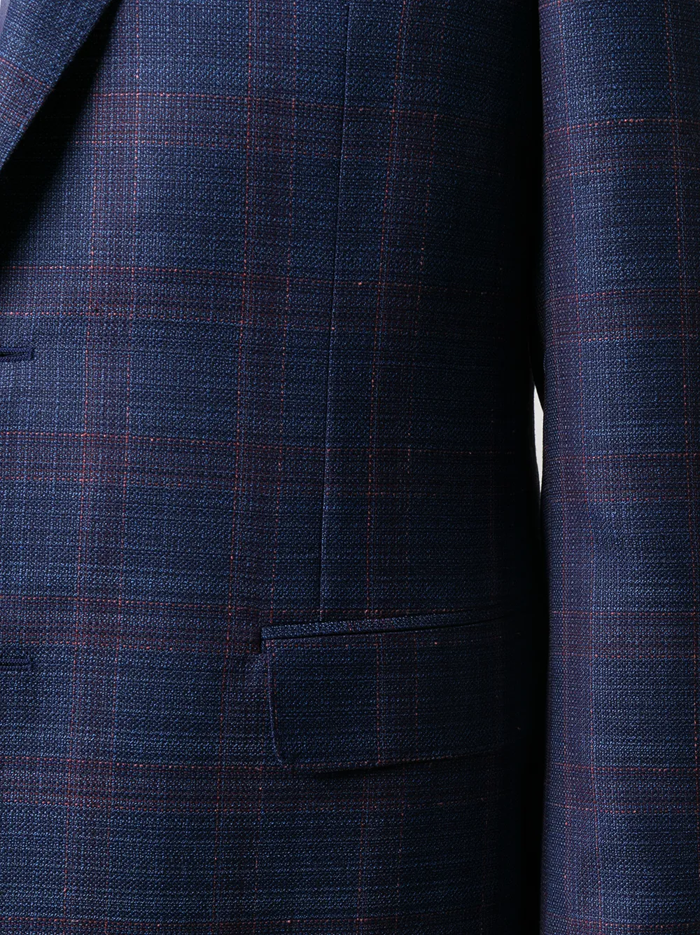 Canali Blazer met enkele rij knopen Blauw