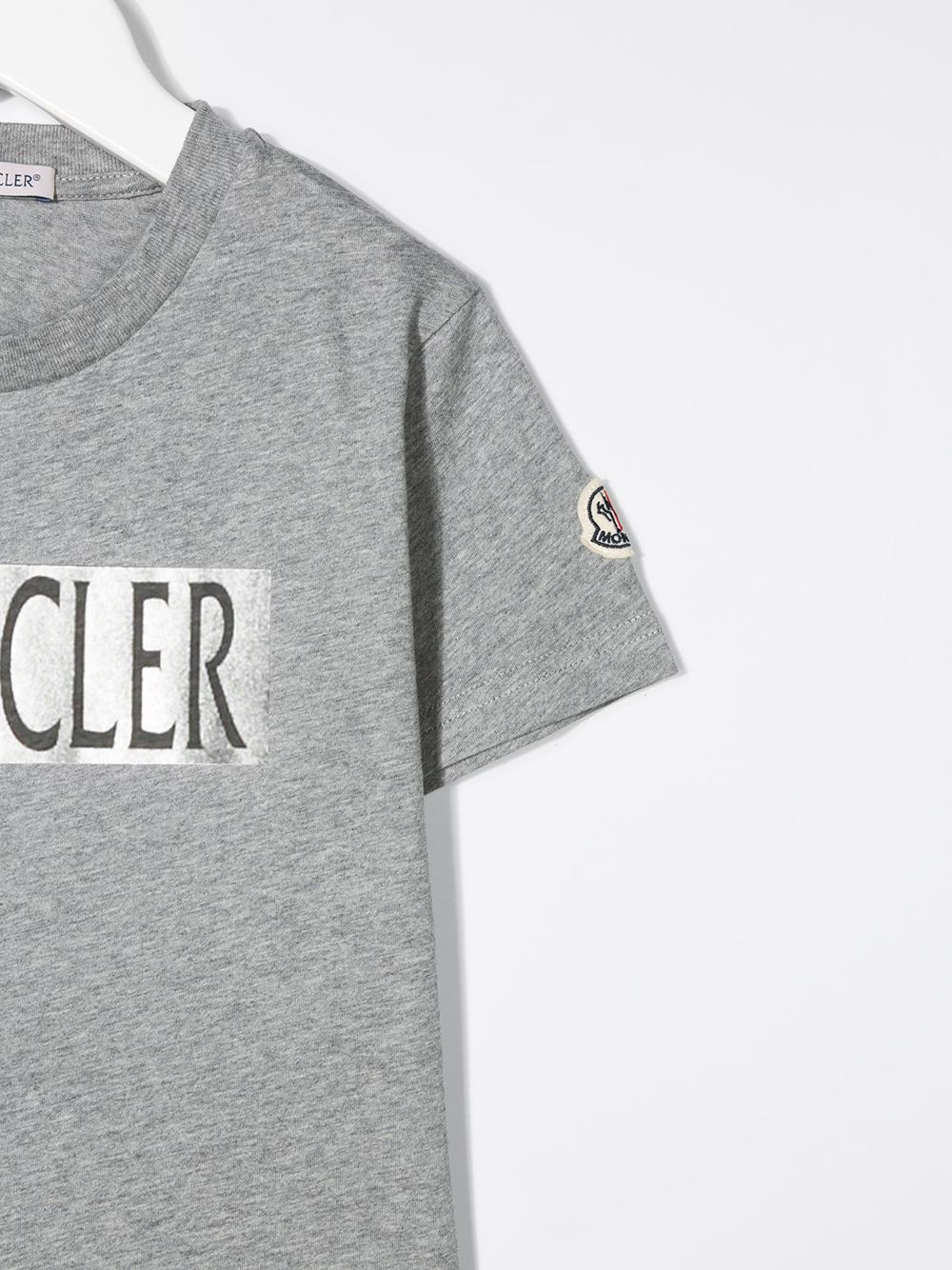 фото Moncler enfant футболка с круглым вырезом и логотипом