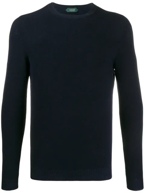 Zanone crew neck cotton sweatshirt