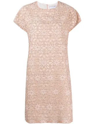 patterned mini dress