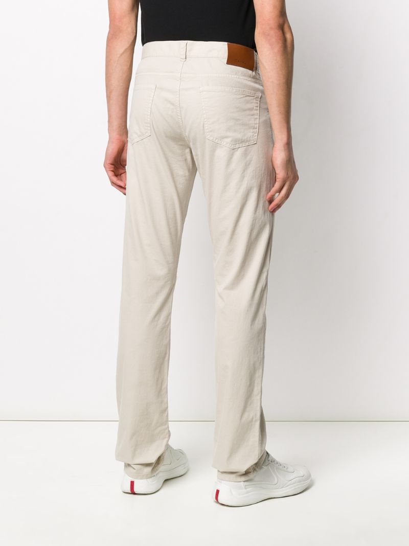 Shop Canali Straight Leg Chinos In Neutrals