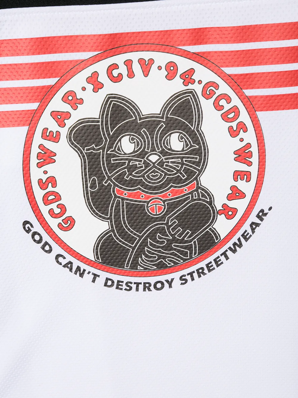 фото Gcds kids teen lucky cat print t-shirt