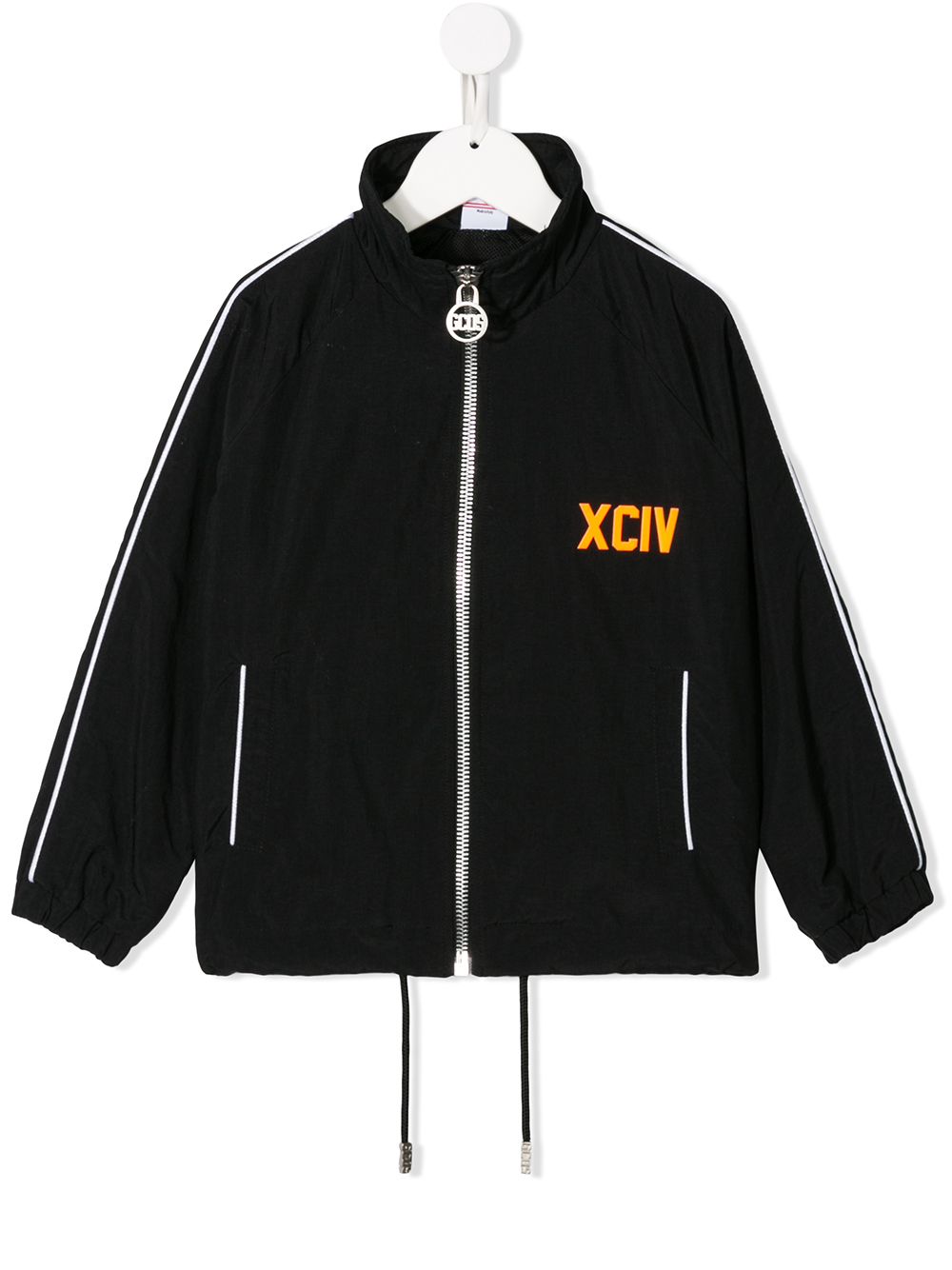 Shop Gcds Zipped Bomber Jacket In Black