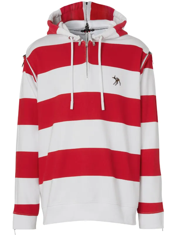 red white striped hoodie