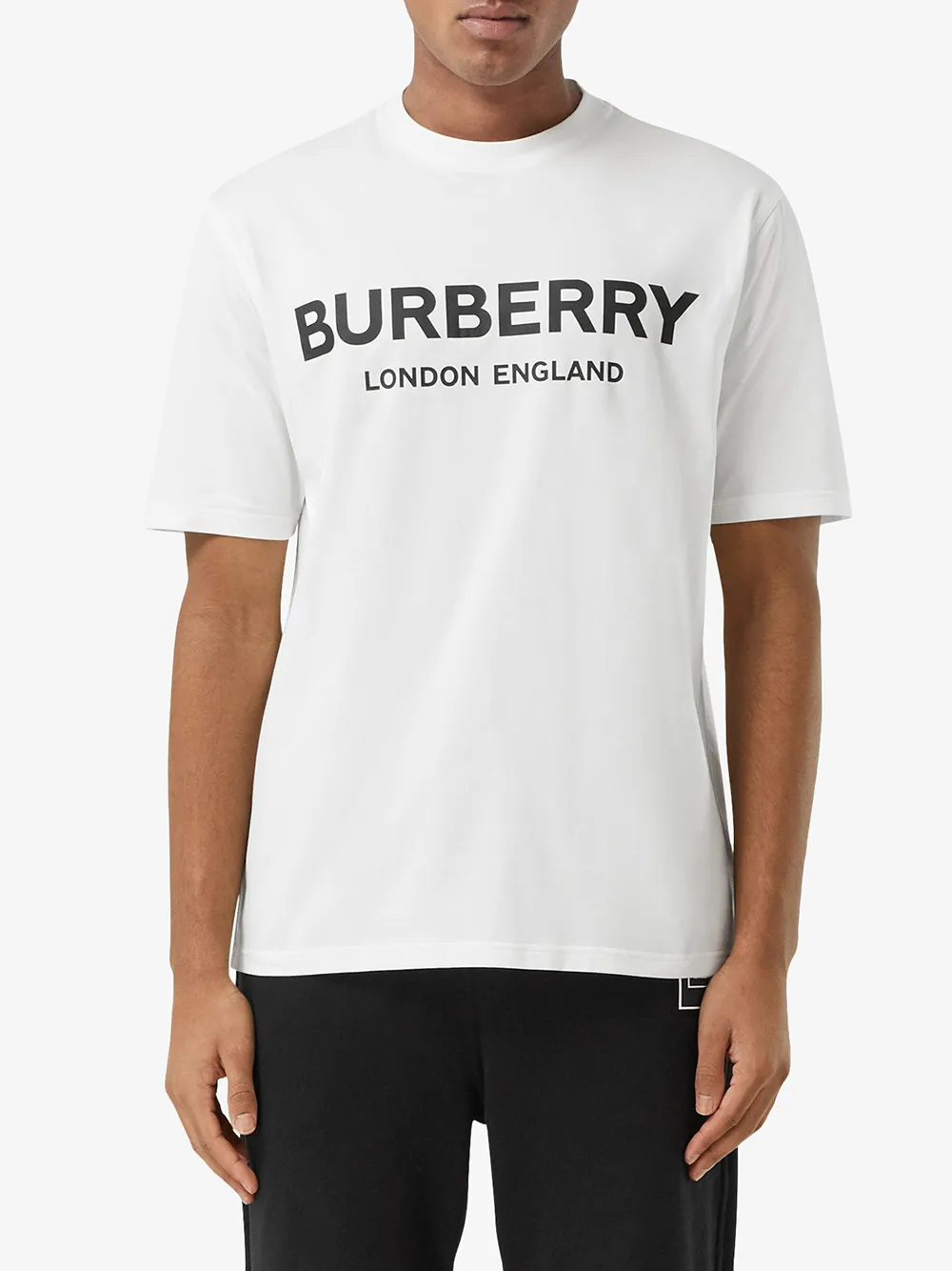 Burberry Logo-print Cotton-jersey T-shirt In White | ModeSens