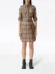 Burberry logo appliqué check tie-waist shirt dress
