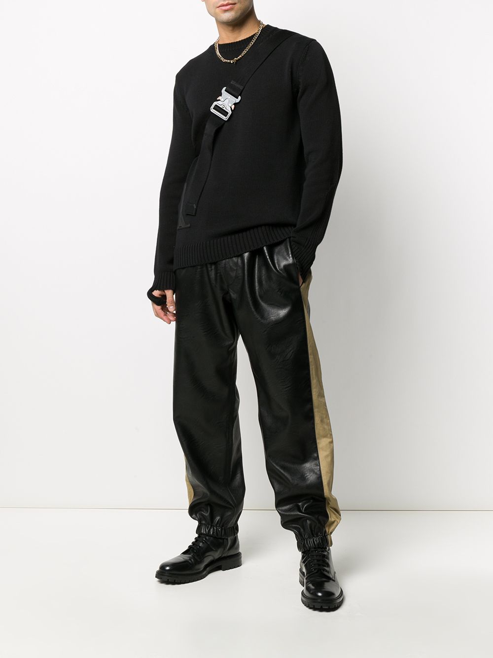 Shop Alyx Appliqué Knitted Jumper In Black