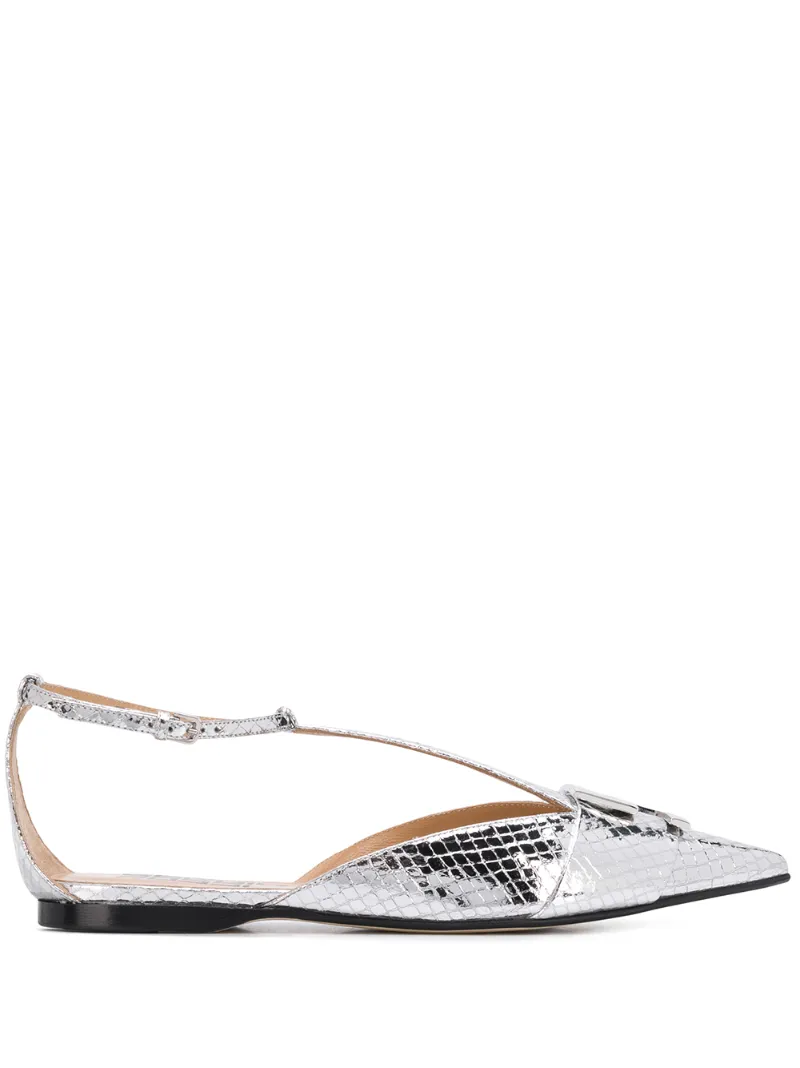 sergio rossi silver sandals