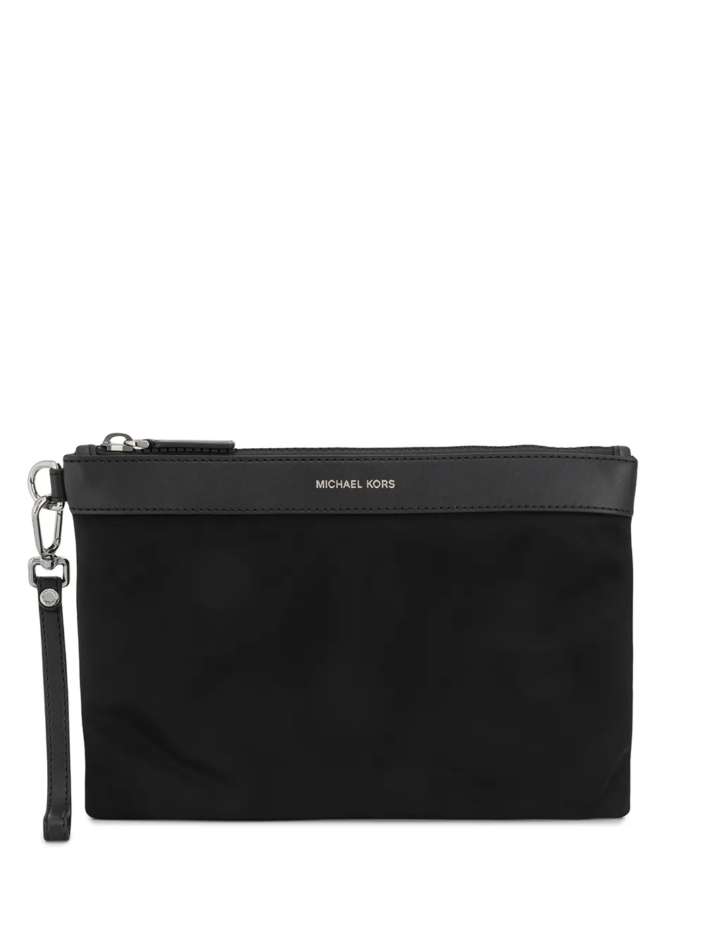 

Michael Michael Kors logo printed clutch bag - Black