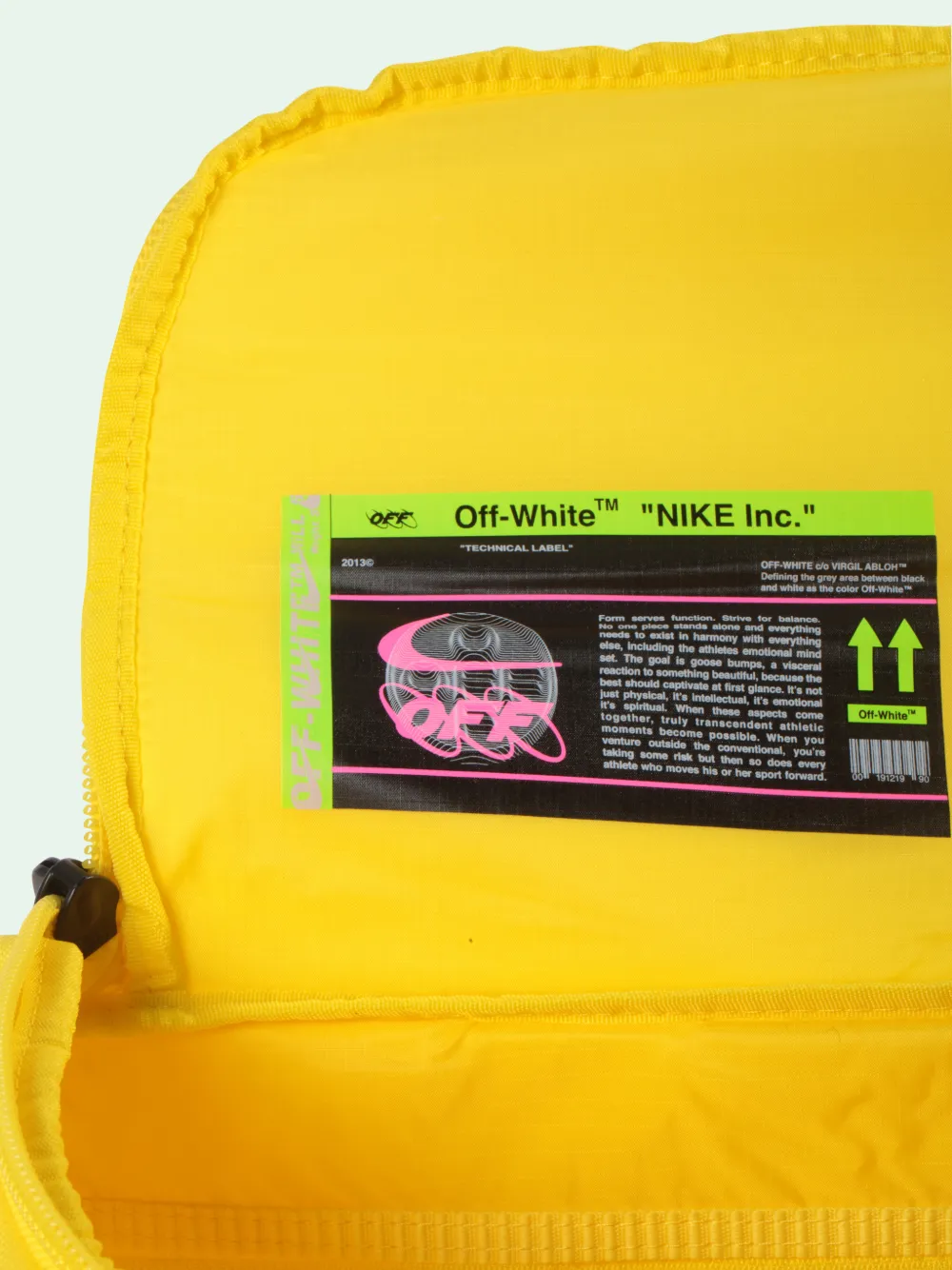 yellow nike bag