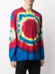 Versace t-shirt tie-dye Medusa à manches longue