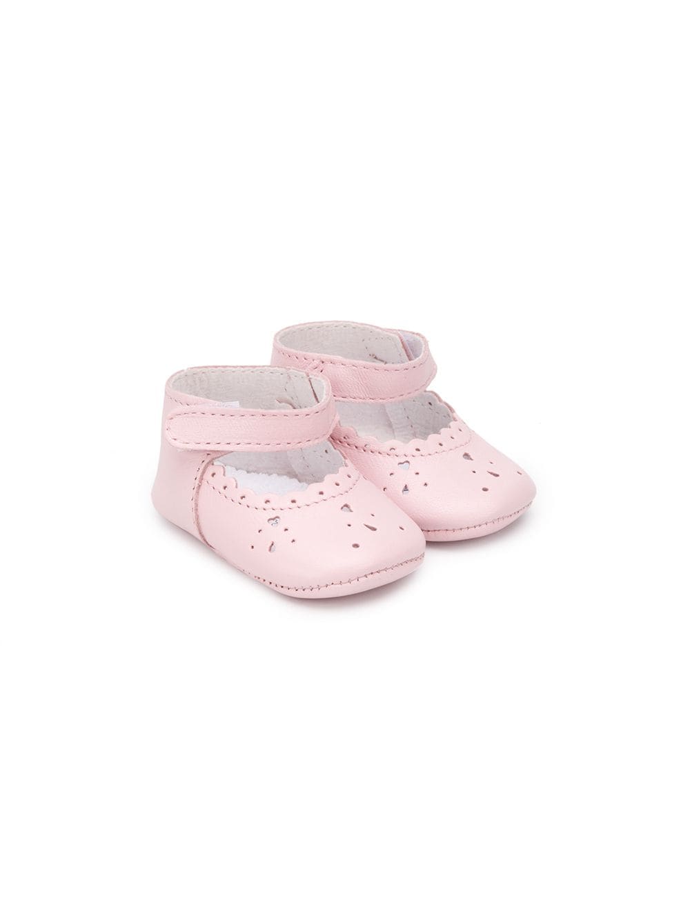Tartine Et Chocolat Babies' Ankle Strap Crib Shoes In Pink