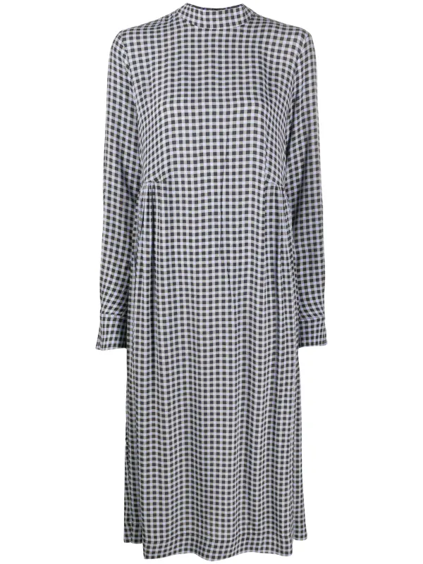 checked midi dress