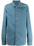 Rick Owens DRKSHDW snap button denim shirt - Blue