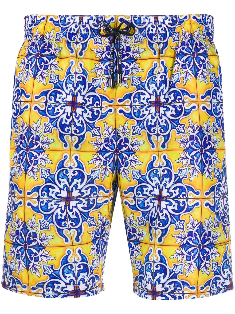 фото Dolce & gabbana плавки-шорты с принтом maiolica