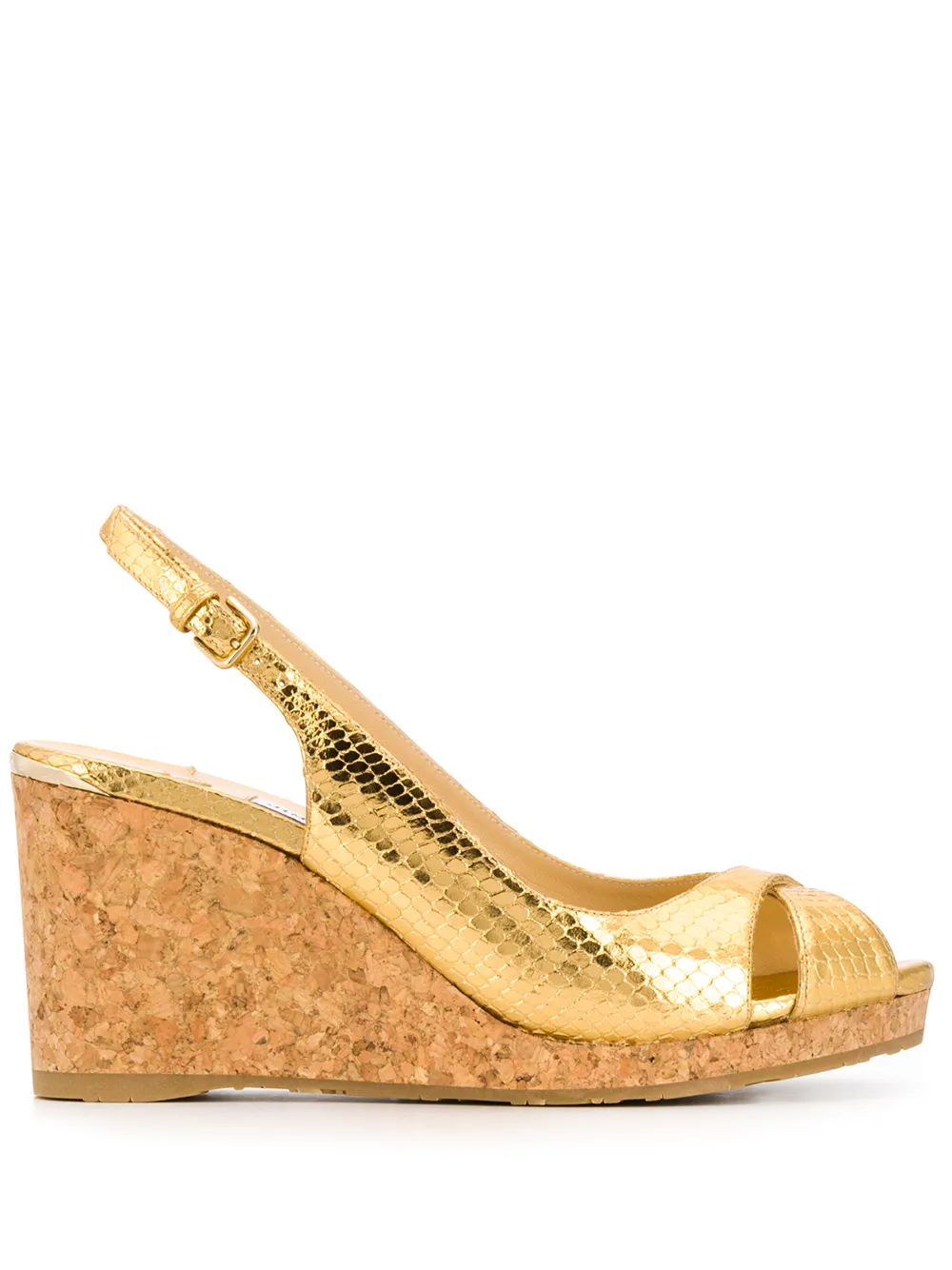 gold metallic wedges