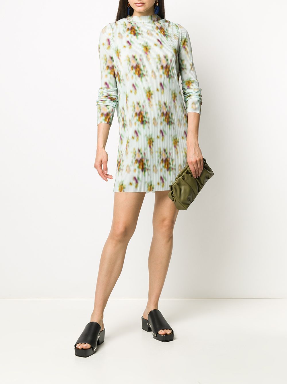 фото Frankie morello floral print pleated dress