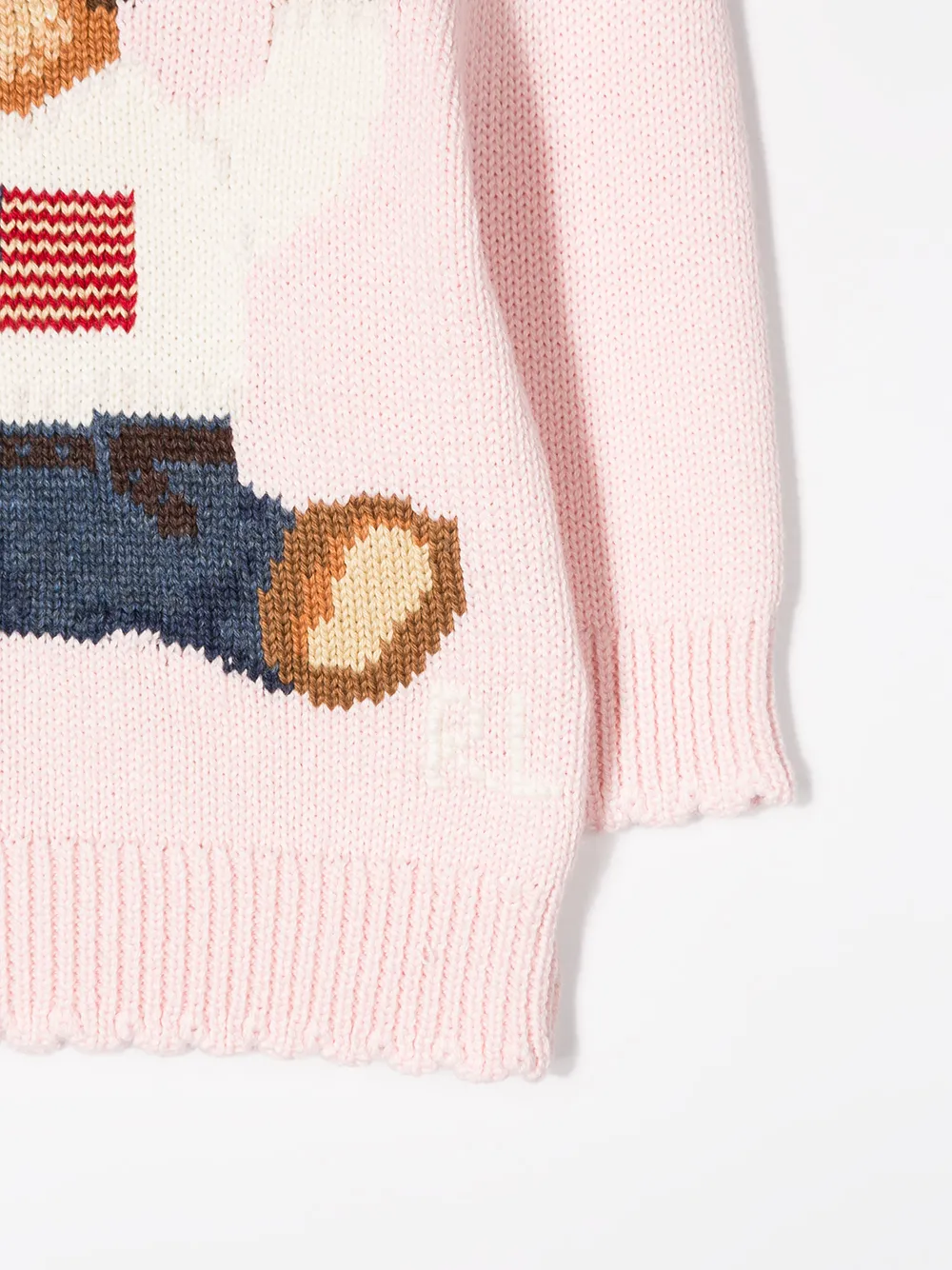 POLO RALPH LAUREN KIDS Trui met beerprint Roze