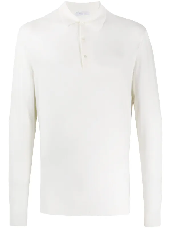 long sleeve knitted polo