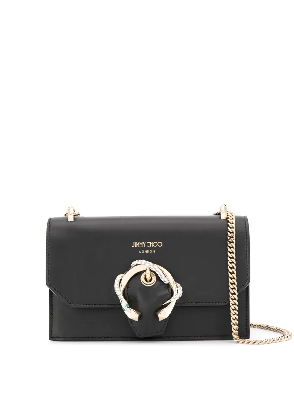 jimmy choo leather shoulder bag