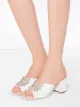 Miu Miu 65mm crystal-embellished snake-effect mules