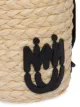 Miu Miu straw logo-patch bucket bag