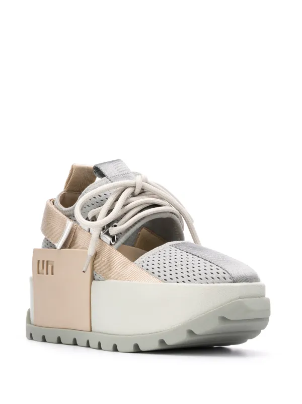 nude platform sneakers