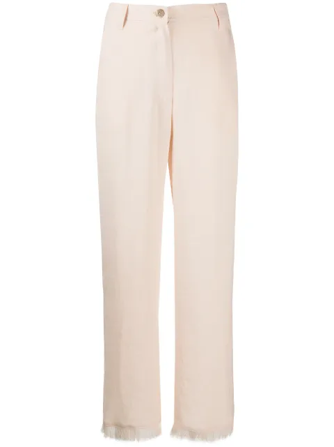 Nanushka Theo frayed straight-leg trousers