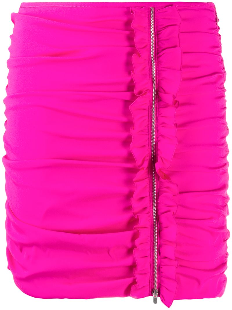 P.a.r.o.s.h Senvery Ruched Mini Skirt In Pink