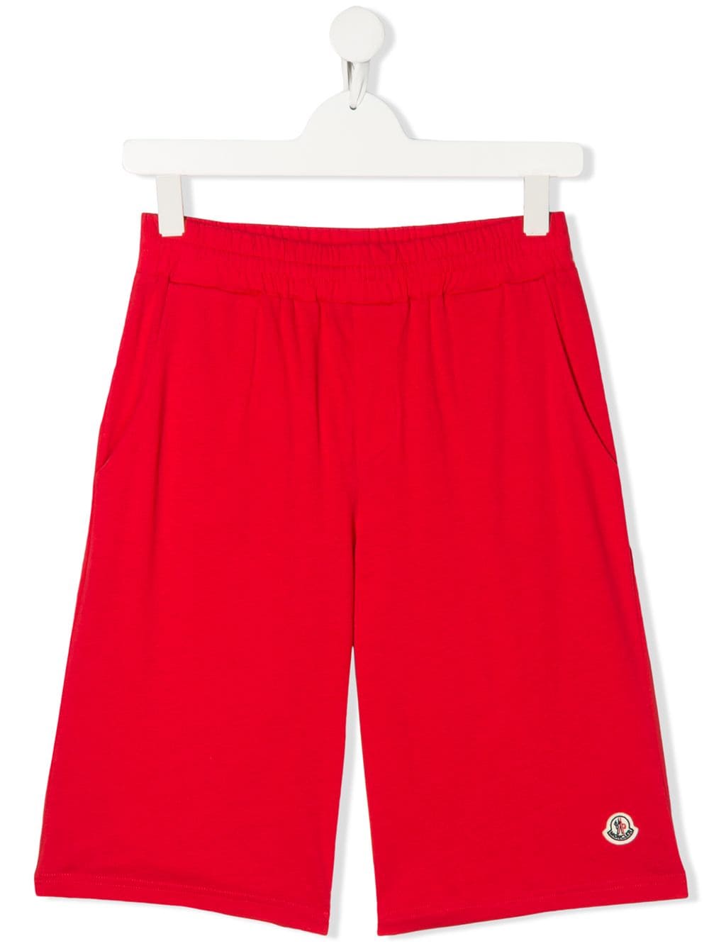 Moncler Teen Logo Patch Track Trousers In Red