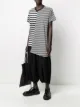 Image 2 of Yohji Yamamoto asymmetric stripe print T-shirt