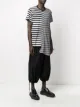Yohji Yamamoto asymmetric stripe print T-shirt