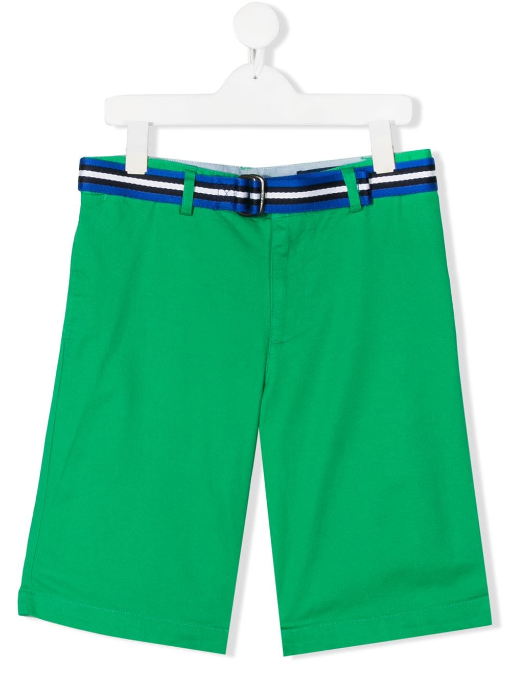 Ralph Lauren Teen Slim-fit Belted Chino Shorts In Green