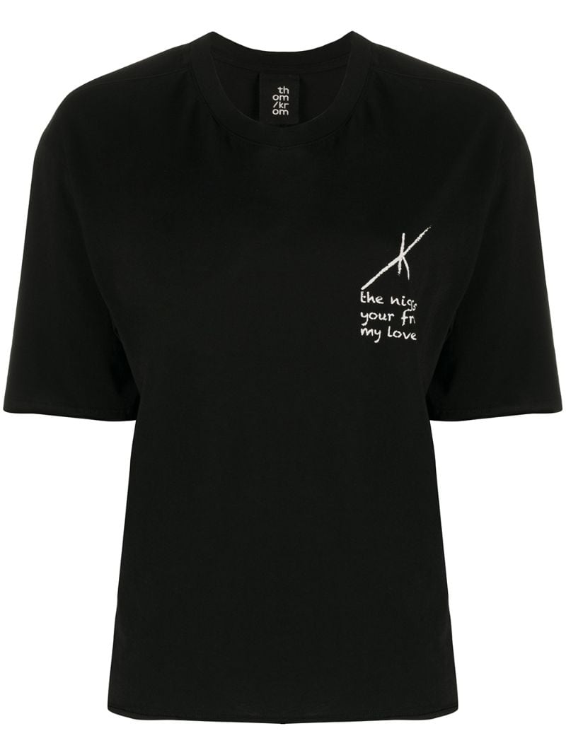 Thom Krom Night Print T-shirt In Black