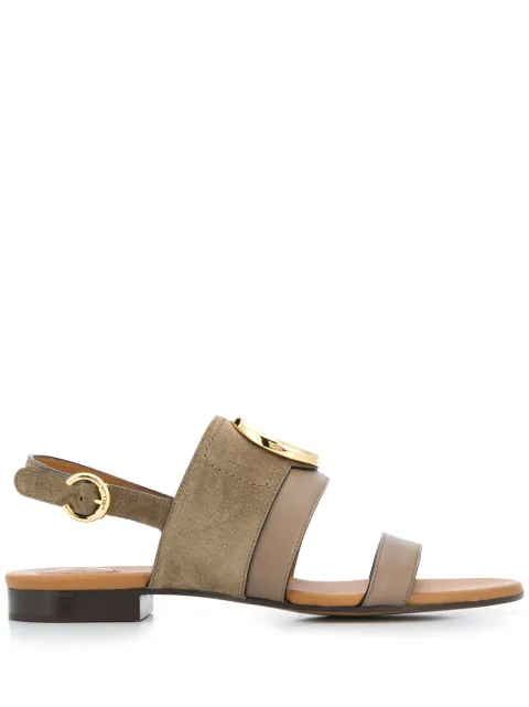 chloe c plaque sandals