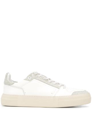 AMI Paris Leather Panel Low Top Sneakers - Farfetch