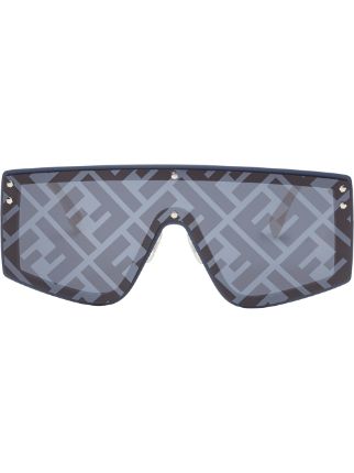 fendi logo shield sunglasses