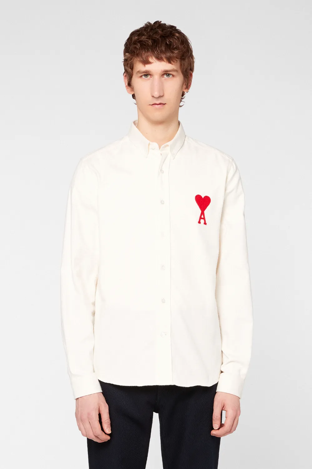 Click to view more detailed imagery on our partner's website Ami Alexandre Mattiussi Button-down Ami De Coeur Shirt In White