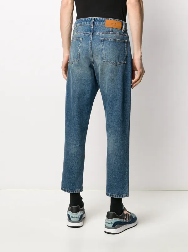 AMI Paris cropped straight-leg jeans 