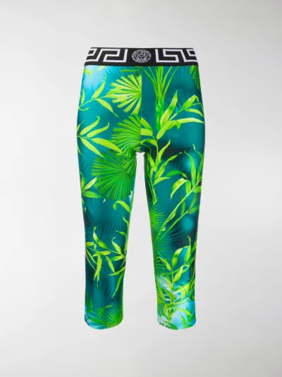 Versace Jungle print cropped leggings 