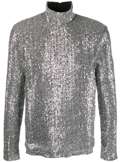 silver turtleneck mens