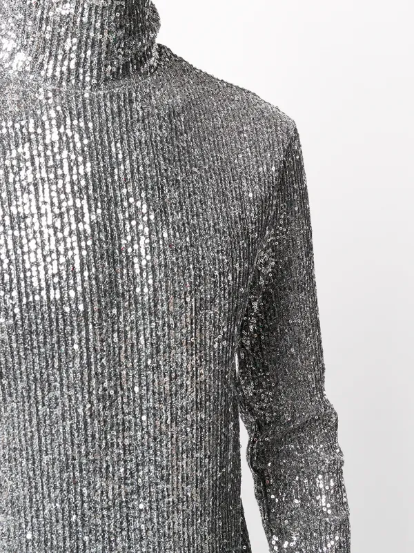 sequin turtleneck sweater