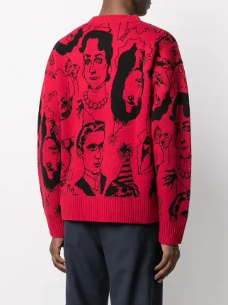 ALL OVER FACES JACQUARD CREWNECK SWEATER展示图